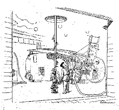 George Worsley Adamson (born 1913)
India ink on Bristol board
First published in Time and Tide,
Vol. 38, no. 8, February 23, 1957